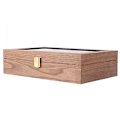 Miniatyrbild 2 av 2: Klockbox 12 klockor Trä - VALNÖT Walnut Valnöt