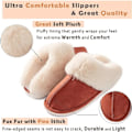 Pikkukuva 3 / 5: IC Naisten Tossut Memory Foam Pehmeät Lämpimät Slip On Kotitossut, Liukumaton Muhkea Sisä- ja Ulkokäyttöön (Koko: Suuri)