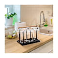 Miniatyrbillede 4 af 5: Holder, opvaskestativ flasker, 6 stativer, metal kopholder med bakke og tørrestativ til flasker og kopper