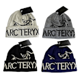 Miniatyrbillede 1 af 4: Arcteryx Udendørs Efterår Og Vinter Varme Ski Ørevarmere Vild Mode Strikket Hue Beige