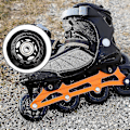Miniatyrbillede 4 af 5: 8 pakke inline skatehjul, indendørs/udendørs rulleskøjtehjul, udskiftningshjul med leje 64mm