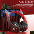Miniatyrbild 4 av 5: Trådlöst Bluetooth-headset med superlång standby-tid, stöd för TF-kort, Devil Luminous Headset Färgglada röd djävul