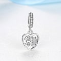 Miniatyrbillede 2 af 4: 925 Sterling Sølv Charms Perler 18 21 30 Fest Vedhæng Charm Passer Til Pandora Armbånd Halskæder Smykker Til Kvinder