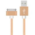 USB-kabel Hurtiglading kompatibel Apple iPhone 4 4s 3GS 3G iPad 1 2 3 iPod Nano touch 30-pinners Original Lader Adapter Data Synk Kabel Gull 0.25m Gold 0.25m