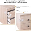 Miniatyrbilde 4 av 5: Babyskaplås, Barnesikkerhetslås for Dører, Barnesikring for Skuffer, Kjøleskap, Hjemmesikkerhet (4+8 Deler)