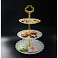 Miniatyrbillede 2 af 5: IC 3-lags Cupcake Stand, Ostebakke Cupcake Dessert Stand, Metal Hvid