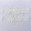 Miniatyrbilde 2 av 2: 2 stk./sett Dame Bryllup Brude Blonde Strømpebånd Belter Holdere Festtilbehør Gaver White