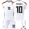 Pikkukuva 1 / 2: 2024 UEFA Euroopan mestaruuskilpailut Nro 10 MUSIALA Lasten jalkapallopaita Koti Valkoinen Koti Valkoinen Home White XL