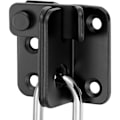 Miniatyrbilde 1 av 5: IC 2-paknings flipspärrer, 4,6 cm x 4,5 cm svart rustfritt stål fortykket kraftig haspe låvedørsport med dørlås