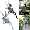 Miniatyrbillede 3 af 5: IC Siddende Havearbejde Resin Fe Statue Havepynt Resin Craf B