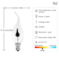 Pikkukuva 1 / 5: IC E14 E27 LED Edison Lamppu 3W 220V Liekki Koristevalaistus Lampara Tun 2