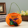 Miniatyrbilde 1 av 10: Halloween-dekorasjon for barn, bærbar rekvisitt MJ51 spøkelsesfestival gresskarbøtte godteripose Striped Button Witch