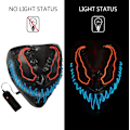 Pikkukuva 5 / 7: Halloween LED-naamio, LED-luurankonaamio, LED-puhdistusnaamiot, kauhunaamio, halloween-naamio, karnevaaliin, halloweeniin, cosplayhin ja juhliin Xb