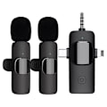 Miniatyrbild 2 av 5: 3-i-1 trådlös lavaliermikrofon för mobiltelefonkamera datorradio brusreducering minimi