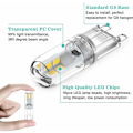 Miniatyrbillede 4 af 5: G9 LED Pærer 1.5W Svarer til 20W Halogen Lys Naturlig Hvid 4000K, AC 220-240V, Ikke-Dæmpbar, Mini Glødepære, Ingen Flimmer, Pakke med 6