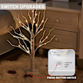 Miniatyrbillede 2 af 3: 24 2ft 24lt Lighted Birch Tree Battery Powered Timer Warm White Led Artificial Branch Tree For Home Party Festival Wedding Decor, 2ft Table Tree Lamp