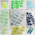 Miniatyrbillede 4 af 5: Engros korte fulde neglespidser 10 kits Candy Pure Color Acrylic Kvinde Bær Falske Færdige Negle til Makeup Manicure Værktøj N206