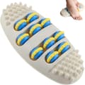 Fotmassagerulle, 2 lägen, 10 rullar, akupressurnoder, för lindring av plantar fasciit hemma, vit, 10 x 10 cm