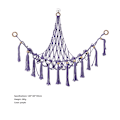 Miniatyrbillede 1 af 5: Boho Opbevaringsnet til Udstoppede Dyr (Ekstra Stor) og Udstoppede Dyrs Net eller Hængekøje til Små Udstoppede Dyr eller Plyslegetøj Purple 120*120*150