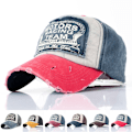 Pikkukuva 3 / 3: Unisex aurinkohattu denim-hattu kulunut vintage-tyylinen trucker-lippis säädettävä Watermelon Red Hat