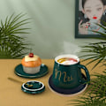 Miniatyrbild 4 av 5: IC Koppvärmare kaffemugg Värmeplatta Termostatisk värmare Svart