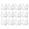Miniatyrbillede 1 af 6: 6/10/12 stk. Maske Kattemaske Blanke Masker Hvidt Dyr 12