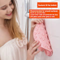 Miniatyrbild 5 av 5: 2-pack ryggskrubb och fotskrubb, väggmonterad silikonskrubb för ryggen, badmassagekuddeborste med sugkoppar