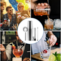 Miniatyrbillede 5 af 8: 5-delt cocktailmixersæt i rustfrit stål 750 ml cocktailshaker ske målejigger klemme og si til bar