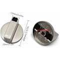 Miniatyrbild 2 av 5: Gasspisknopp - 4-pack Universella 6mm Metallknoppar för Ugn och Spis, från DEBUNS