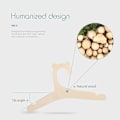 Pikkukuva 3 / 7: 10 kappaletta puisia vauvan henkareita, DIY puiset taaperohenkarit, puiset vauvan lasten henkarit, liukumattomat vauvan henkarit vauvoille, taaperoille ja lasten vaatteille Clothes stand – 10 pcs