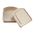 Miniatyrbilde 1 av 8: 2 stk. populær, bærbar toastbrød-sandwichboks i hvetestrå Beige