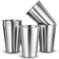 6-pack rostfria muggar 350 ml lätta dricksmuggar för camping picknick kaffe te silver