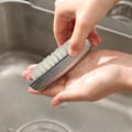 Miniatyrbillede 4 af 5: 2 stk. neglebørste, rustfrit stål håndvask børster fingernegl børste, til rengøring af negle, hånd, badeværelse