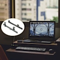 Miniatyrbild 2 av 5: Kullagerglidskenor för Plattform/Hylla under Skrivbord eller Tangentbordslåda, Höjdjusterbart Tangentbordsglidskeneset, Stål, Svart Zinkpläterad, 2-pack