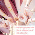 Miniatyrbillede 4 af 7: Festsolbriller hjerte solbriller, Bride to Be hjertebrillesæt, JGA briller team bride armbånd, brude tatoveringsklistermærker Tz-black