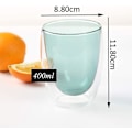 Miniatyrbild 2 av 4: Dubbelväggig glaskaffe. 400 ml Latte-glas. Dubbelskiktat glaskaffe
