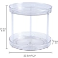 Miniatyrbillede 3 af 5: Organizer, Multifunktionelt krydderihylde roterende krydderihylde til køkkenopbevaring, roterende krydderiholder, klar, 23,5 cm (medium)