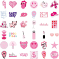 Miniatyrbilde 3 av 5: 100 stk Preppy Stickers Rosa Stickers Pack