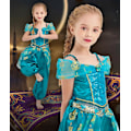 Miniatyrbild 6 av 7: Prinsessakostym, klänning, Jasmine, jumpsuit, halloween, födelsedag, paljetter, festkläder, blå