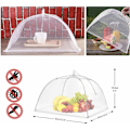 Miniatyrbilde 2 av 5: Matbeskyttelse Mattelt, 3 stk. Sammenleggbart Matnett, Pop-up Myggnett for Fluer, Insekter, Mygg (Hvit, 12 tommer)