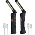 Miniatyrbillede 1 af 5: X COB Arbejdslampe Genopladelig LED Arbejdslampe COB Værksteds Lampe Lommelygte LED Arbejdslampe Med Magnetisk Base Inspektionslampe Til Vandreture, Camping