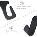 Miniatyrbillede 3 af 7: Bilkroge, 6 stk. Bilopbevaringskroge Bagsæde Nakkestøtte Hanger, Universal Bil Håndtaskekroge, Multifunktionelle Heavy Duty Bil Bagsæde Opbevaringskroge Black
