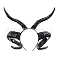 Miniatyrbild 9 av 9: Maleficent Hörnhuvudband Hårtillbehör Halloween Maskerad Sidoprops MJ51 One Size Matte removable