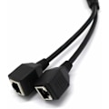 Miniatyrbillede 3 af 5: RJ45 Netværks Splitter Adapter Kabel 1 Han til 2 Hun Socket Porte LAN Ethernet Kabel Netværks Splitter Adapter