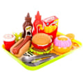 Miniatyrbillede 3 af 3: IC Legetøjssæt, Fastfood - 26 Dele multifarve