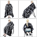 Miniatyrbilde 5 av 7: Frisørkjole Barber Cape, Klippekapper, Full Length Vanntett Frisør Frisør Cape for Hårstyling, Klipp og Farger B
