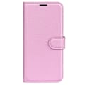 Miniatyrbild 5 av 5: Samsung Galaxy S24 Fodral Litchi Läder Ljus Rosa