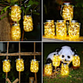 Miniatyrbild 3 av 5: Kreativa solcellsdrivna ljusslingor, för många tillfällen utomhusdekor DIY Mason Jar-hantverk, vattentäta Mason Jar-sollampor med automatisk drift