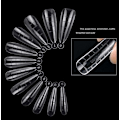 Miniatyrbild 5 av 5: 48st nagelform för polygel - Akrylnaglar - Nageltippar, Dualform Transparent Nr - 8