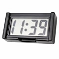 Miniatyrbild 1 av 5: Mini Bärbar Enkel Tyst Digital Klocka Bil Hem Elektronisk klocka Svart